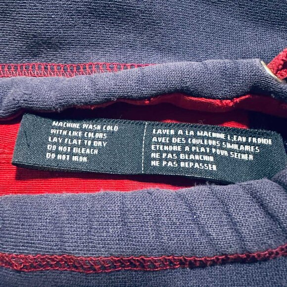 BOCA Authentic Hoodie Navy Blue Red Trim XL/TG Vintage Style AS-IS - Picture 7 of 11